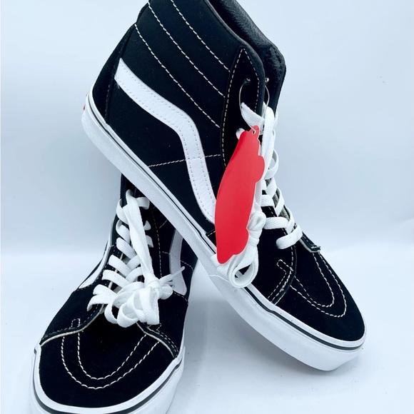 Brand New Vans Sk8-Hi Top Black & White Sneakers - Picture 4 of 17